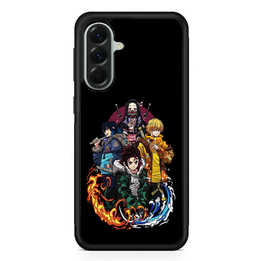 Demon Slayer Hoodie Style Samsung Galaxy A56 Case | Samsung Galaxy A56 Protective Rubber Case