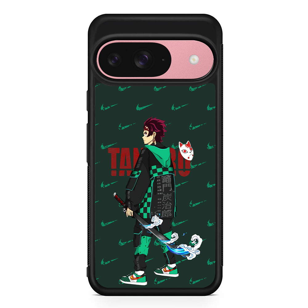 Nike on Tanjiro Suit Google Pixel 9 Case | Durable Google Pixel 9 Cover