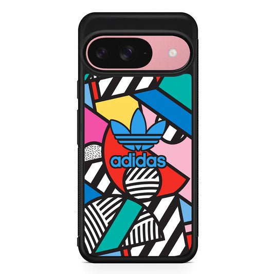 Adidas Collage of Shape Google Pixel 9 Case | Google Pixel 9 Protective Rubber Case