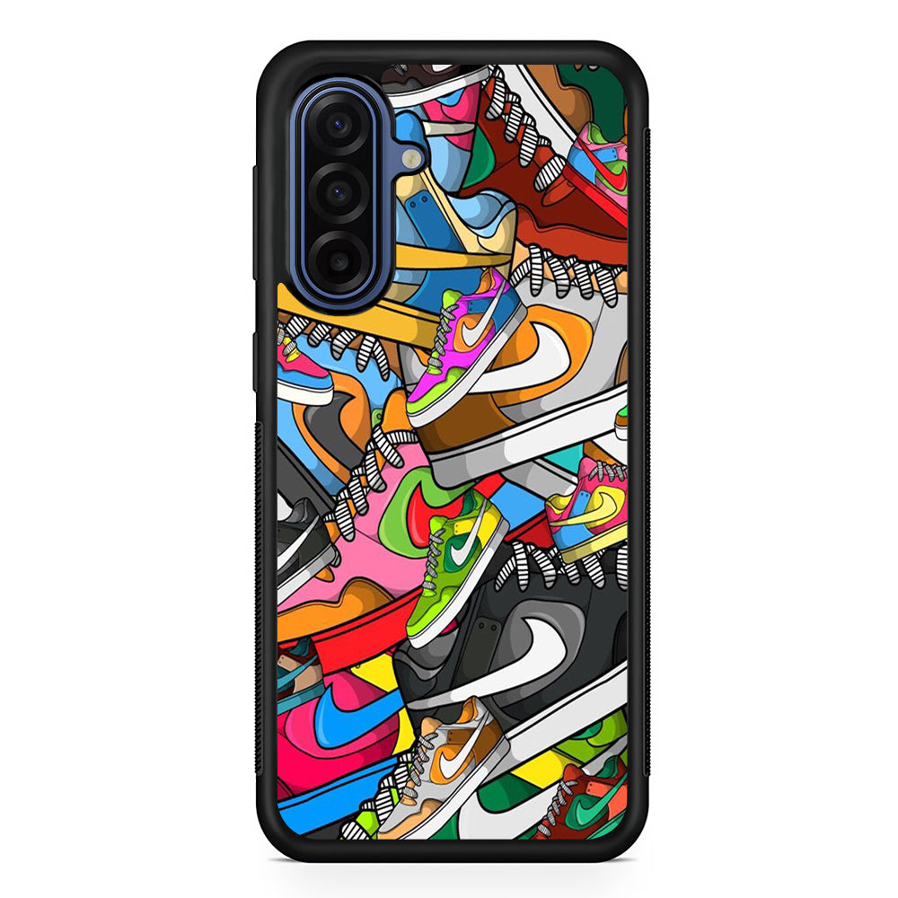 Nike Mix Shoes Samsung Galaxy A17 Case | Samsung Galaxy A17 Protective Rubber Case