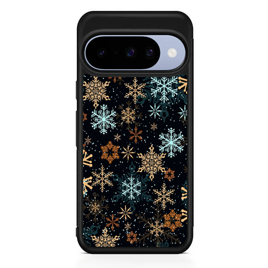 Snowflakes Winter Google Pixel 10 Case | Google Pixel 10 Rubber Protective Case