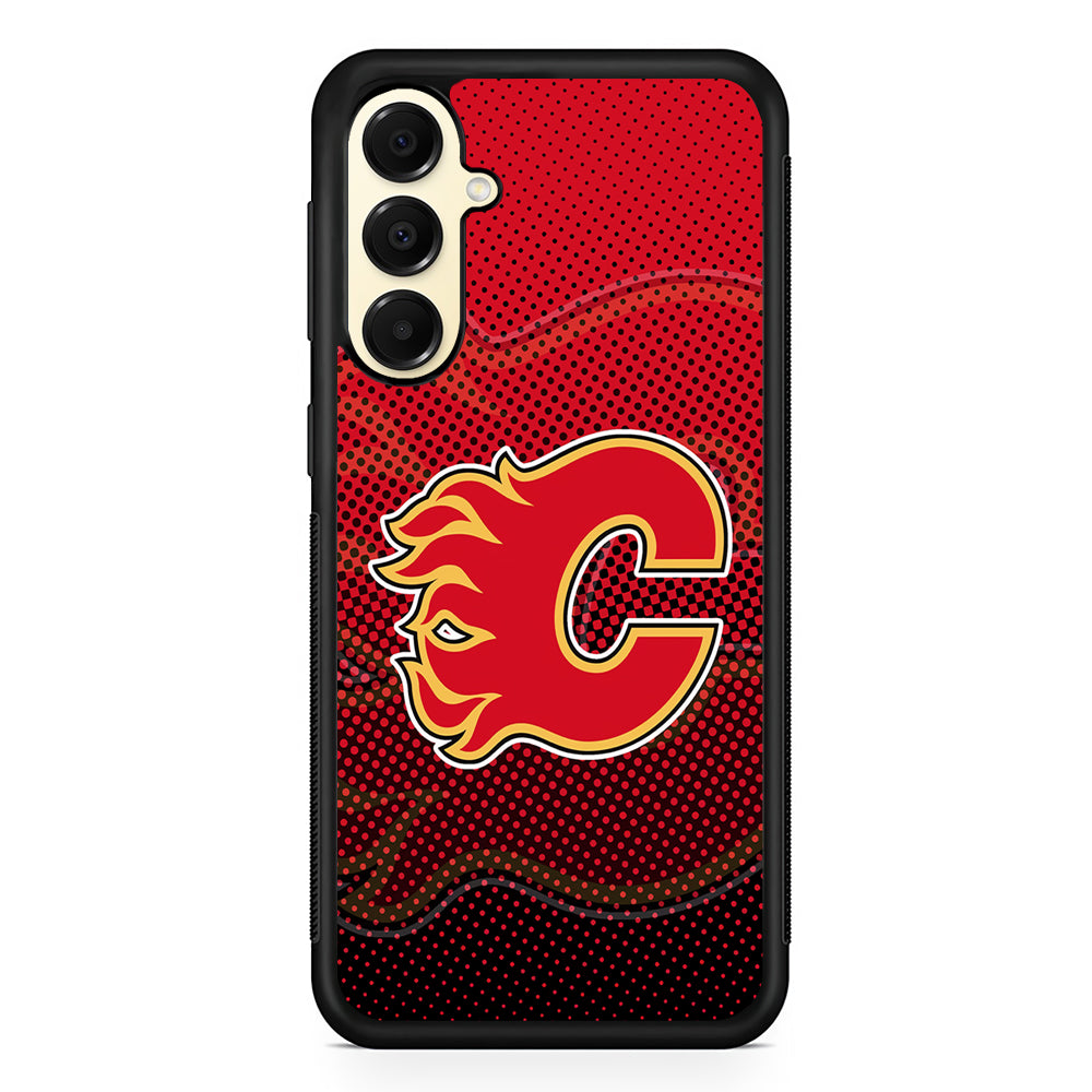 NHL Calgary Flames Dot Samsung Galaxy A16 Case | Slim Rubber Samsung Galaxy A16 Case