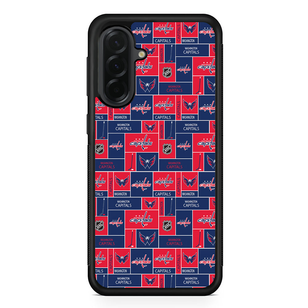 NHL Washington Capitals Pattern Samsung Galaxy A36 Case | Protective Rubber Cover