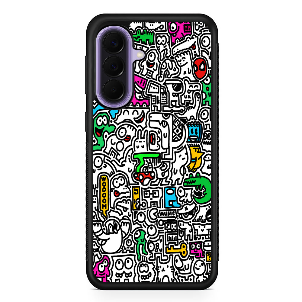 Graffiti Doodle Drawings Art Samsung Galaxy A57 Case | Slim Samsung Galaxy A57 Rubber Case