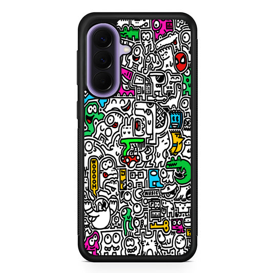 Graffiti Doodle Drawings Art Samsung Galaxy A57 Case | Slim Samsung Galaxy A57 Rubber Case