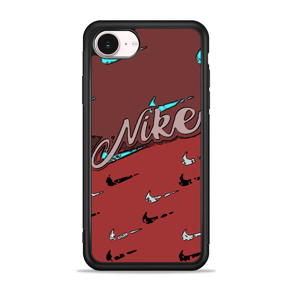 Nike Red Layer Art iPhone 17e Case - Silicone Case