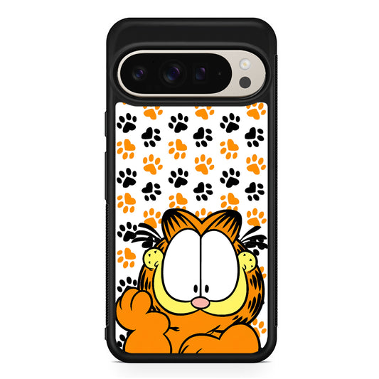 Garfield And His Footprints Google Pixel 9 Pro Case | Slim Protective Cover