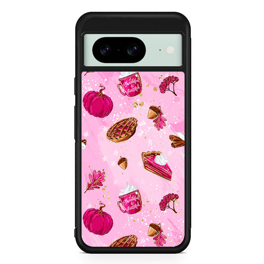 Thanksgiving Pink Aesthetic Google Pixel 8 Case | Durable Protective Cover for Google Pixel 8