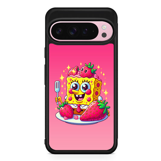 SpongeBob Eating Strawberry Google Pixel 9 Pro XL Case | Protective Cover