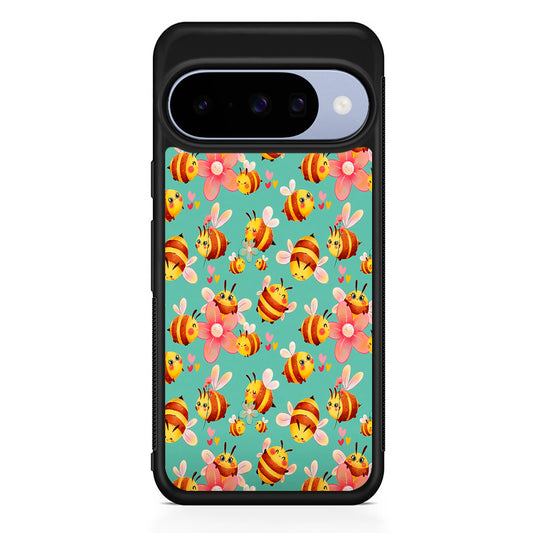 Cute Cartoon Honey Bees Google Pixel 10 Case | Google Pixel 10 Rubber Protective Case