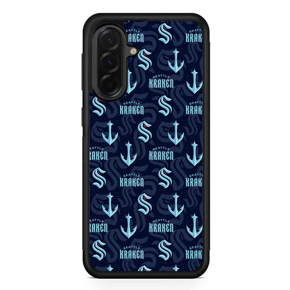 NHL Seattle Kraken Pattern Samsung Galaxy A36 Case | Protective Rubber Cover