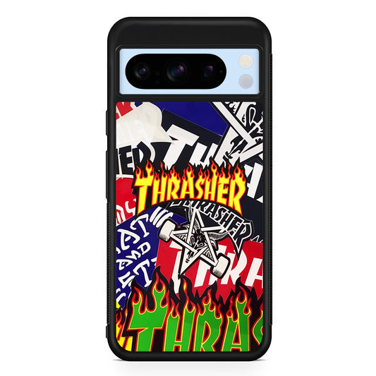 Thrasher Sticker Flat Google Pixel 8 Pro Case | Premium Protective Case for Google Pixel 8 Pro