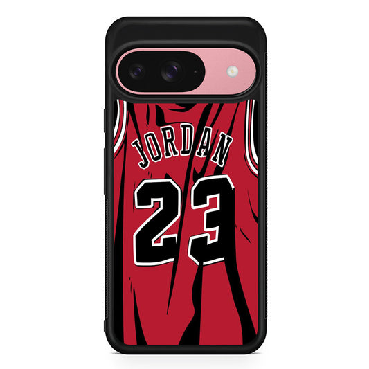 Jordan Red Basket Jersey Google Pixel 9 Case | Google Pixel 9 Protective Rubber Case