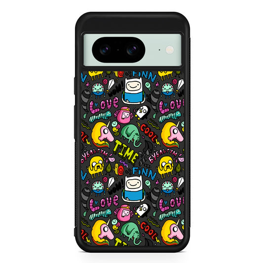 Adventure Time Pattern Google Pixel 8 Case | Durable Protective Cover for Google Pixel 8