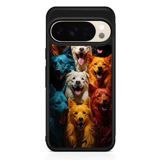 Collection of Colorful Dogs Google Pixel 10 Pro XL Case | Slim Google Pixel 10 Pro XL Protective Case