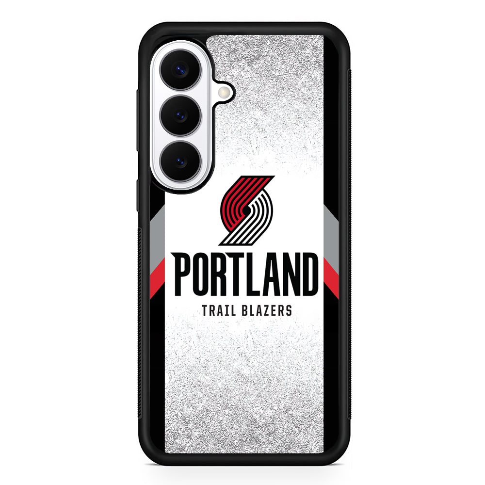 NBA Portland Trail Blazers Silver Samsung Galaxy S26 Plus Case | Slim Protective Cover for Samsung Galaxy S26 Plus