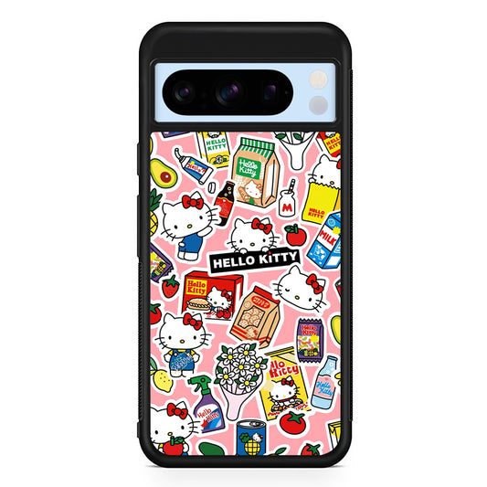 Hello Kitty Stickers Google Pixel 8 Pro Case | Slim Rubber Case for Google Pixel 8 Pro
