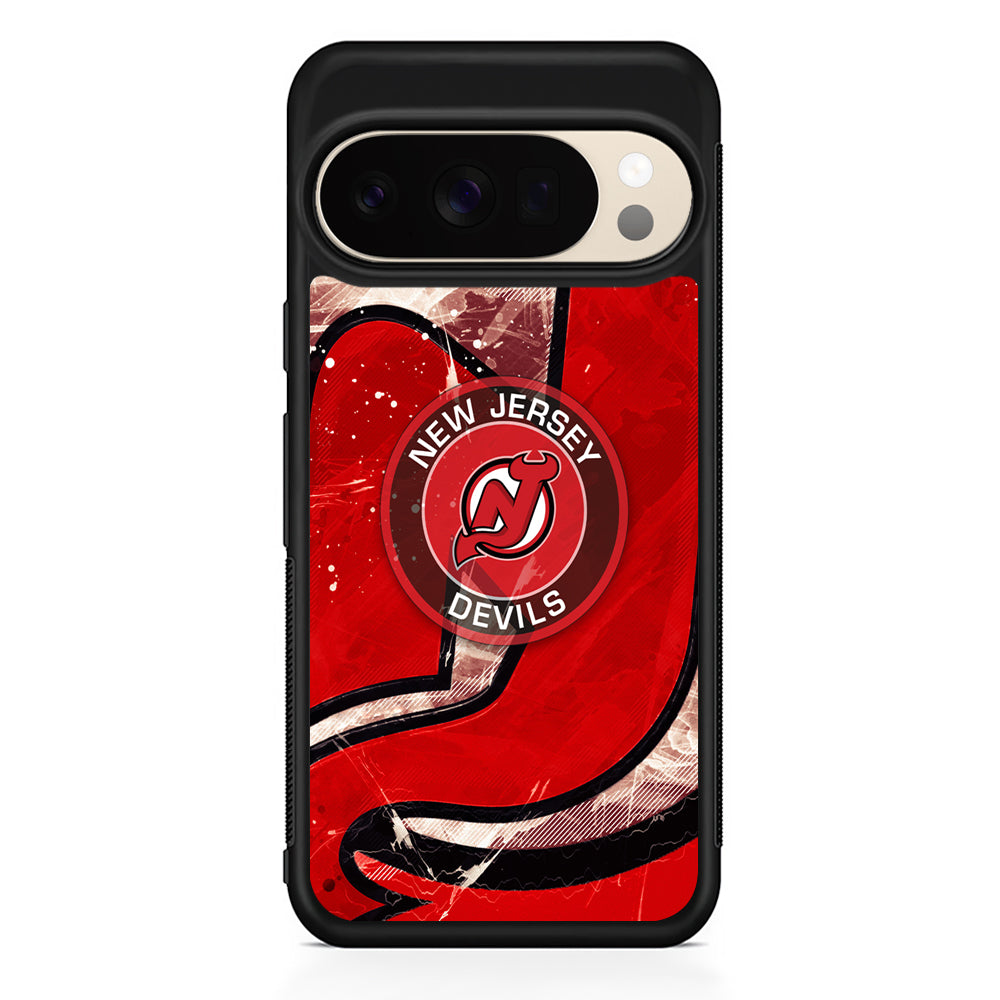 NHL New Jersey Devils The Red Google Pixel 10 Pro XL Case | Slim Google Pixel 10 Pro XL Protective Case