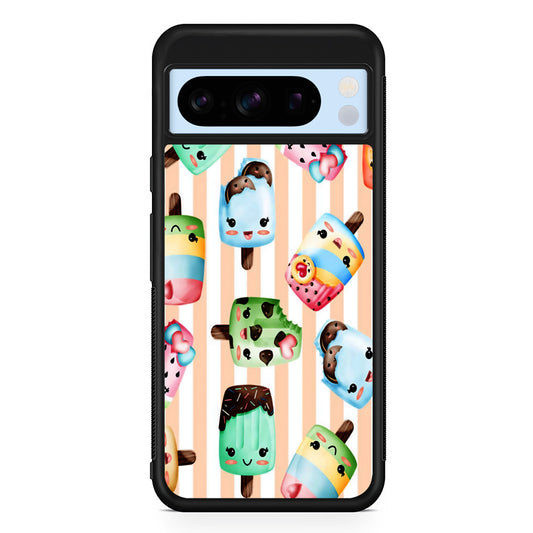 Cute Face Ice Cream Stick Google Pixel 8 Pro Case | Slim Rubber Case for Google Pixel 8 Pro