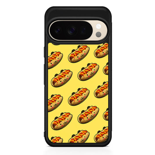 Fast Food Hot Dog Pattern Google Pixel 10 Pro XL Case | Slim Google Pixel 10 Pro XL Protective Case