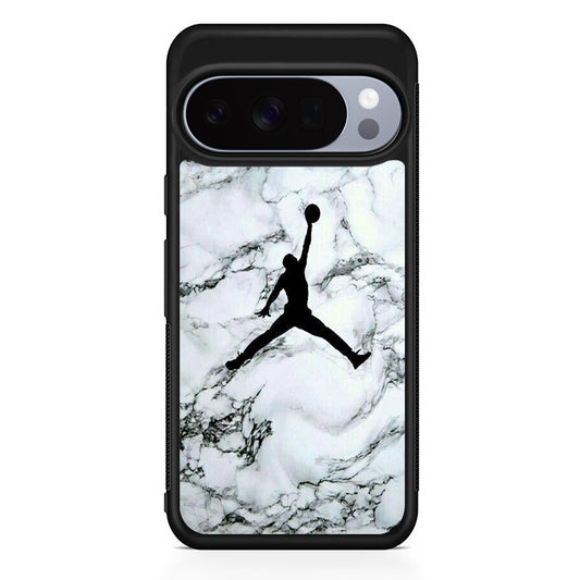 Jordan White Marble Logo Google Pixel 10 Pro Case | Slim Google Pixel 10 Pro Rubber Case