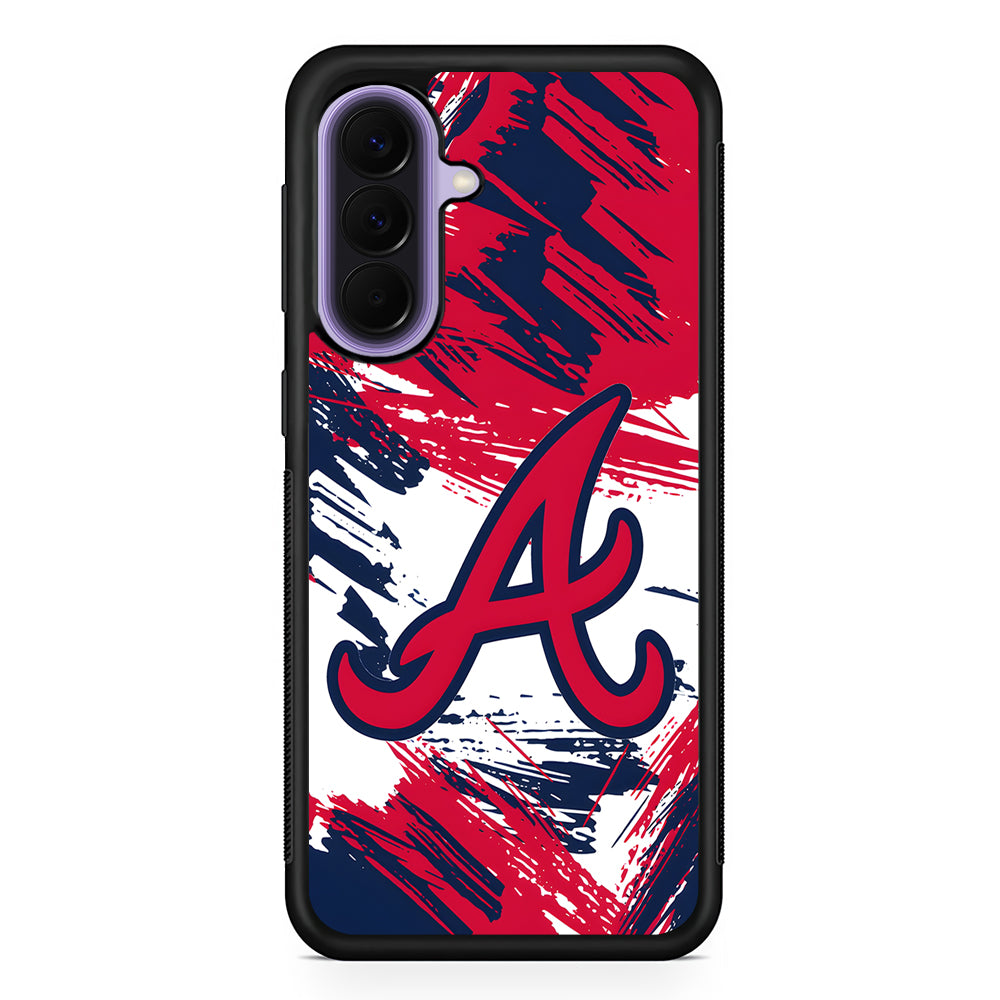 MLB Atlanta Braves Logo Samsung Galaxy A57 Case | Slim Samsung Galaxy A57 Rubber Case