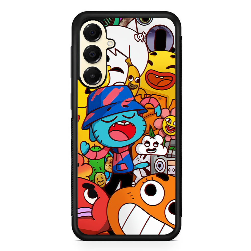 Gumball and Friends Doodle Samsung Galaxy A16 Case | Slim Rubber Samsung Galaxy A16 Case