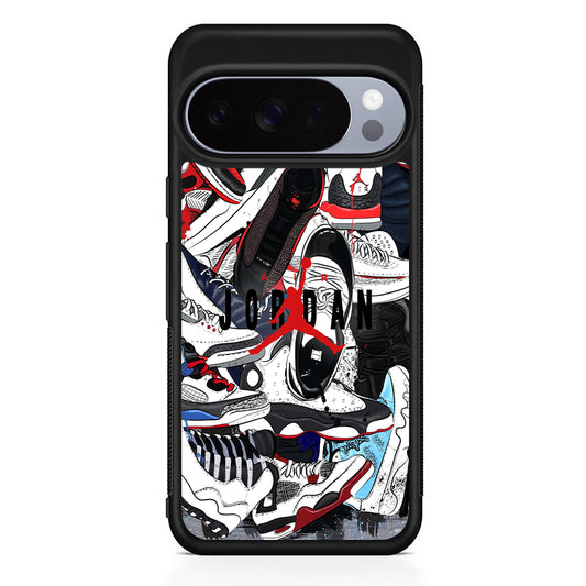 Air Jordan Scattered Collection Google Pixel 10 Pro Case | Slim Google Pixel 10 Pro Rubber Case