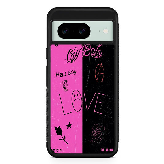 Lil Peep Pink and Black Google Pixel 8 Case | Durable Protective Cover for Google Pixel 8