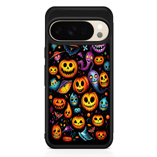 Halloween Pumpkins and Ghosts Google Pixel 10 Pro XL Case | Slim Google Pixel 10 Pro XL Protective Case