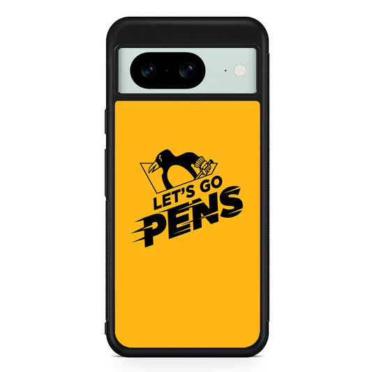 NHL Pittsburgh Penguins Let's Go Google Pixel 8 Case | Durable Protective Cover for Google Pixel 8