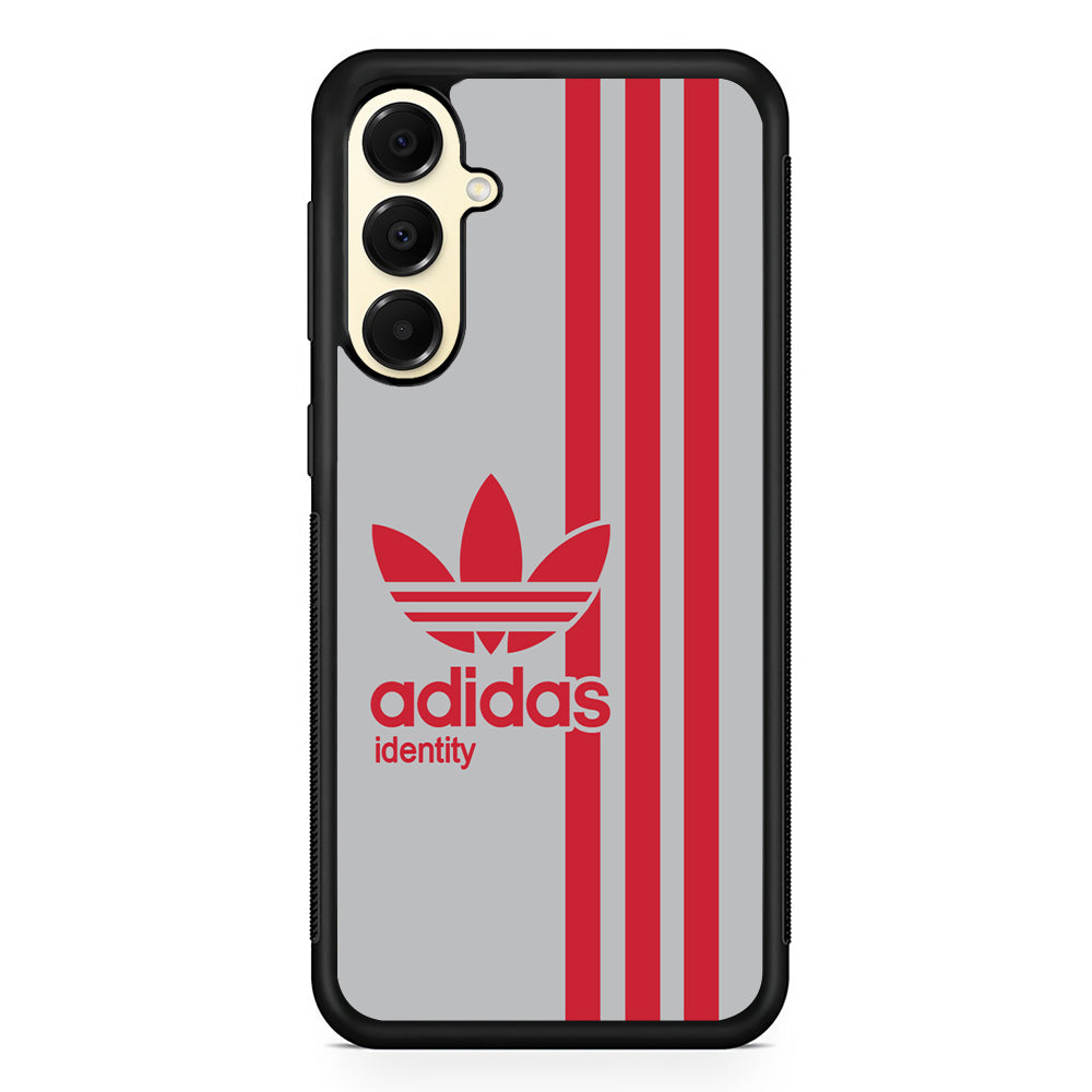 Adidas Red Identity Samsung Galaxy A16 Case | Slim Rubber Case for Samsung Galaxy A16