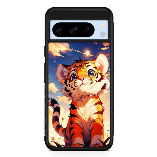 Cute Little Tiger in The Forest Google Pixel 8 Pro Case | Slim Rubber Case for Google Pixel 8 Pro