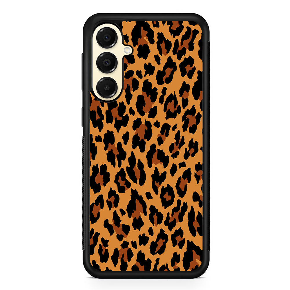 Brown Leopard Skin Pattern Samsung Galaxy A16 Case | Slim Rubber Samsung Galaxy A16 Case