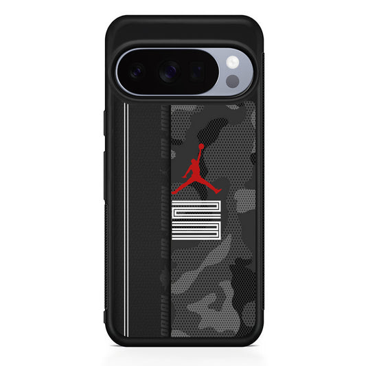 Air Jordan Emblem on Leather Google Pixel 10 Pro Case | Slim Google Pixel 10 Pro Rubber Case