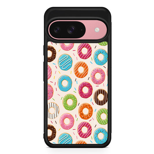 Various Sweet Cute Donuts Google Pixel 9 Case | Google Pixel 9 Protective Rubber Case