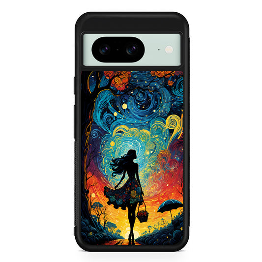The Girl with The Moon Google Pixel 8 Case | Durable Protective Cover for Google Pixel 8