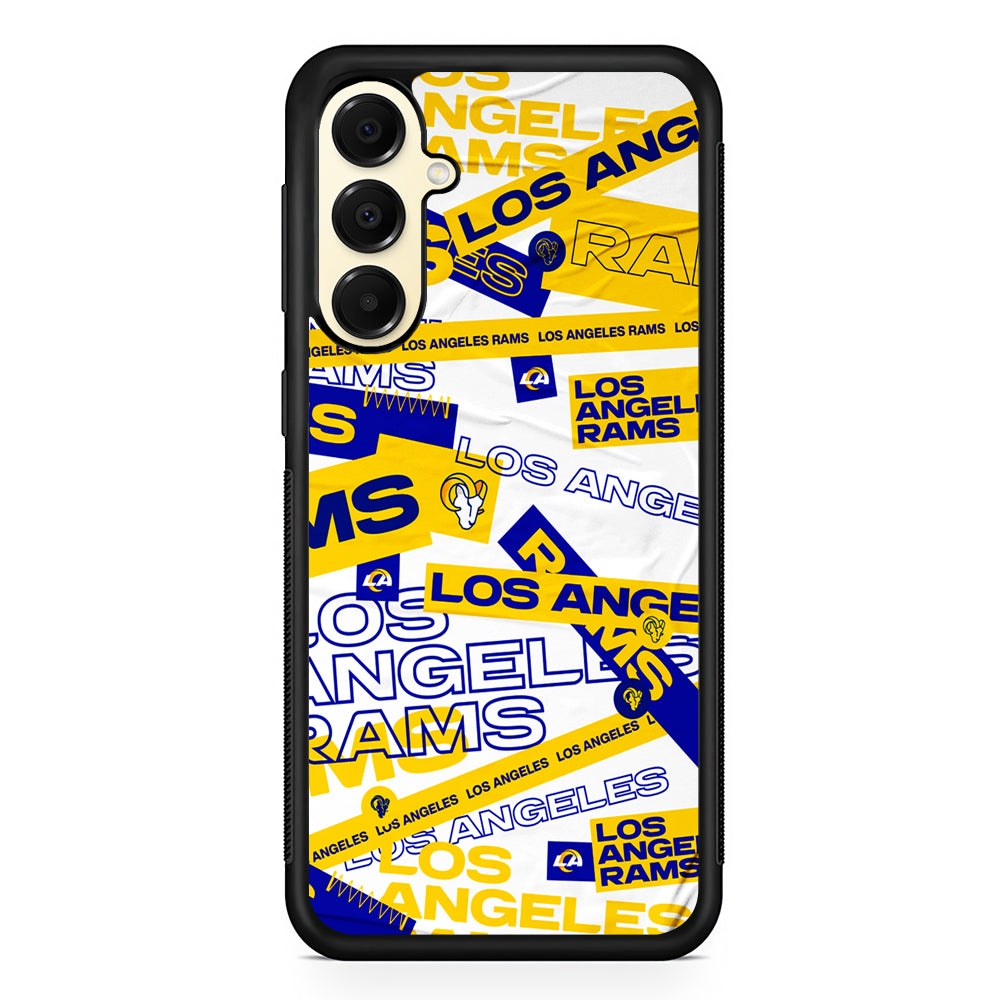 NFL Los Angeles Rams Logo Pattern Samsung Galaxy A16 Case | Slim Rubber Samsung Galaxy A16 Case