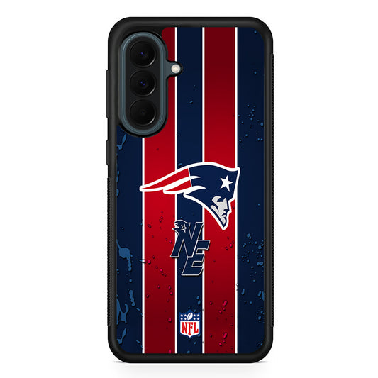 NFL New England Patriots Flag Line Samsung Galaxy A37 Case | Samsung Galaxy A37 Rubber Phone Case