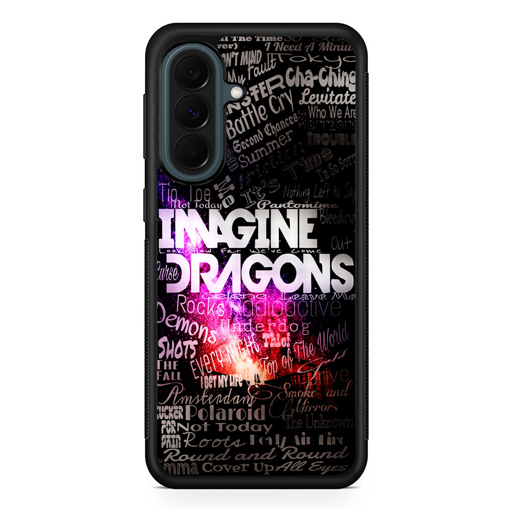Imagine Dragons Lettering Art Samsung Galaxy A37 Case | Samsung Galaxy A37 Rubber Phone Case