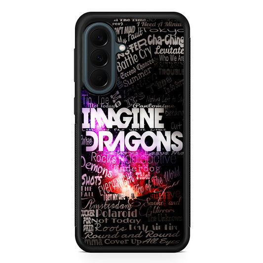 Imagine Dragons Lettering Art Samsung Galaxy A37 Case | Samsung Galaxy A37 Rubber Phone Case