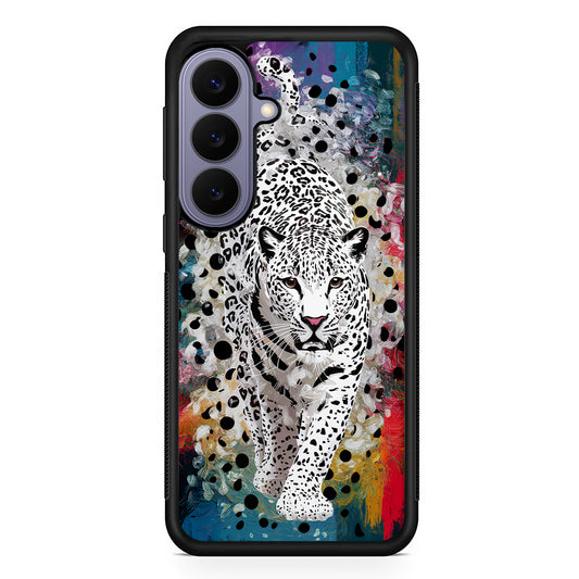 A White Leopard Painting Samsung Galaxy S26 Case | Durable Rubber Case for Samsung Galaxy S26