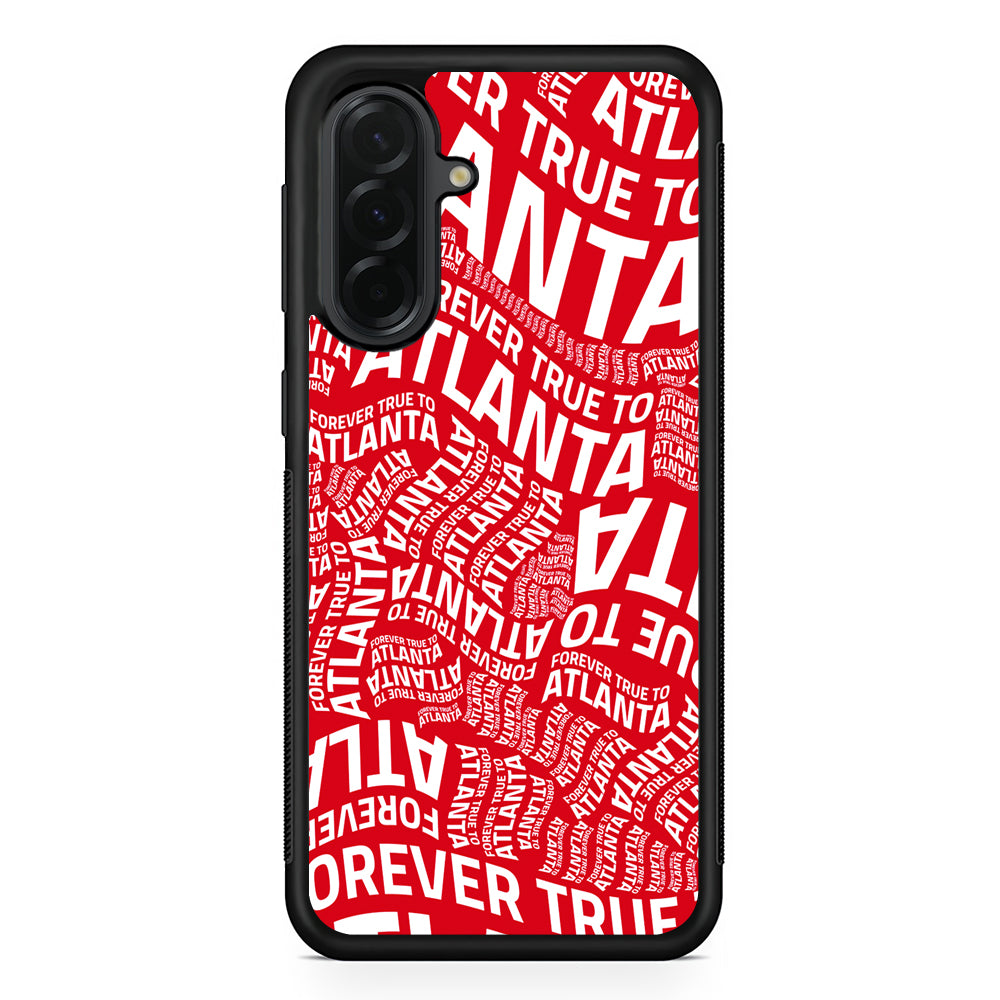 NBA Atlanta Hawks Word Samsung Galaxy A36 Case | Protective Rubber Cover