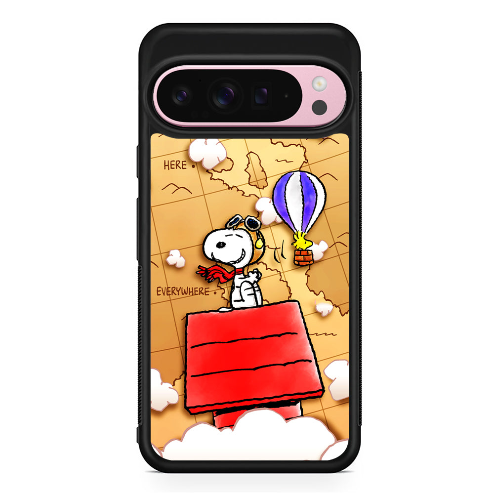 Snoopy Journey Around The World Google Pixel 9 Pro XL Case | Protective Cover
