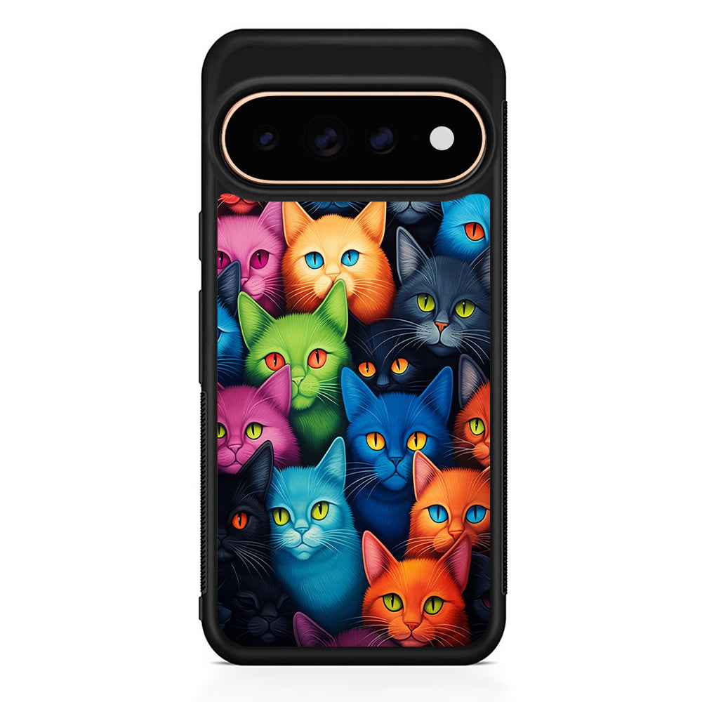 Collection of Colorful Cats Google Pixel 11 Pro Case - Stylish Protective Phone Case