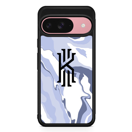 Kyrie Irving Marble Blue Vibes Google Pixel 9 Case | Google Pixel 9 Protective Rubber Case
