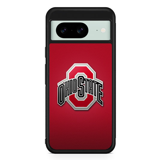 Ohio State Logo Red Google Pixel 8 Case | Durable Protective Cover for Google Pixel 8