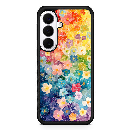 Artistic Rainbow Flower Pattern Samsung Galaxy S26 Plus Case | Slim Protective Cover for Samsung Galaxy S26 Plus