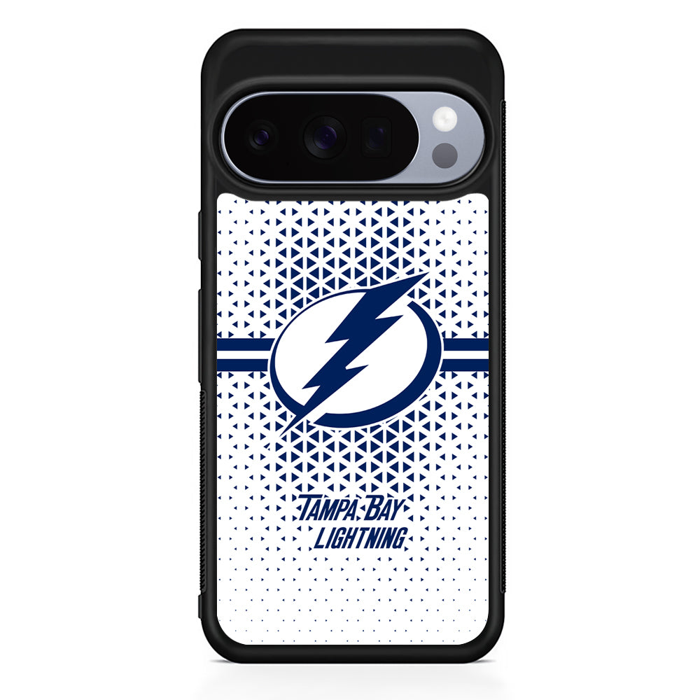 NHL Tampa Bay Lightning Triangle Google Pixel 10 Pro Case | Google Pixel 10 Rubber Protective Case