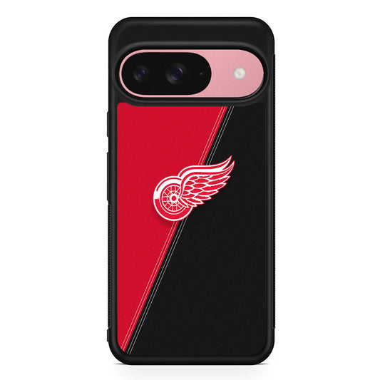 NHL Detroit Red Wings Logo Google Pixel 9 Case | Google Pixel 9 Protective Rubber Case